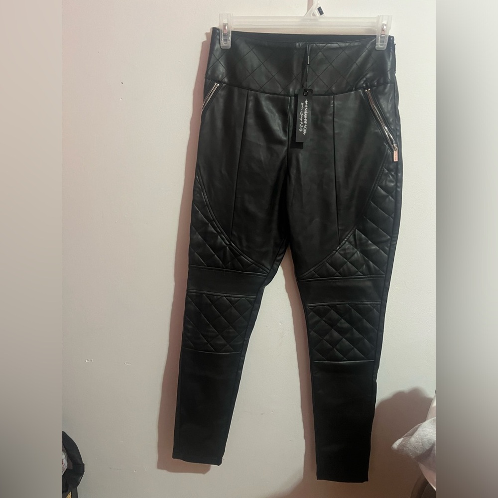 BRAND NEW Maniere De Voir Faux Leather Pants
